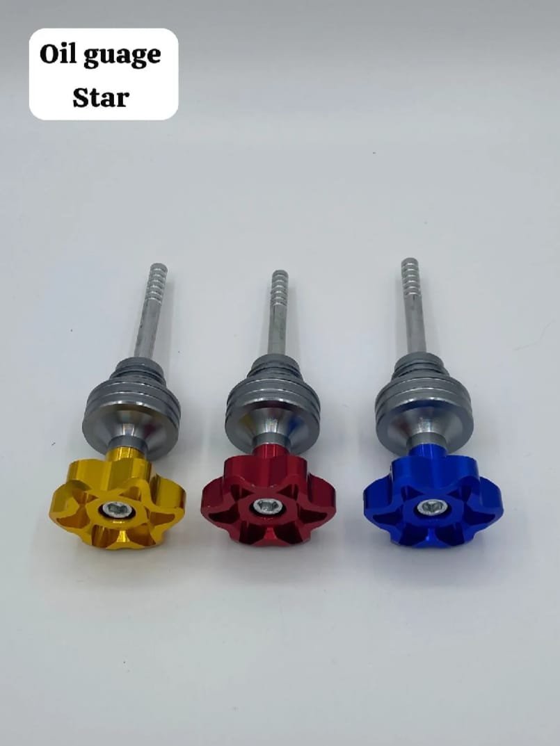 Universal CNC Aluminum Alloy Motorcycle Oil Dipstick – Premium Engine Fuel Tank Oil Level Gauge for All Bikes (Random Color) - Image 5