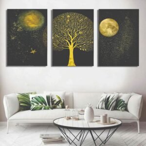 Set of 3 Wall Art Wooden Phototile Frames for Wall Decor