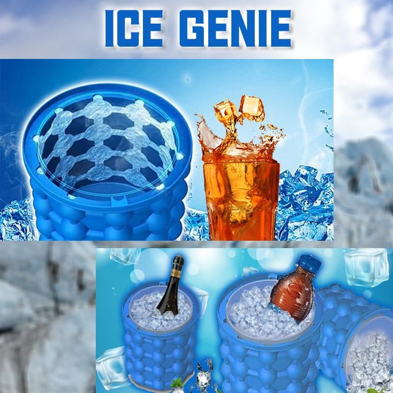 Ice Genie Silicone Ice Cube Maker Bucket with Airtight Lid - Image 3