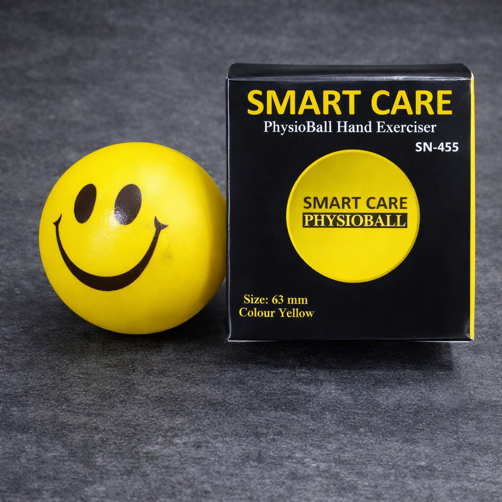 Smart Care PhysioBall Hand Exerciser Stress Relief Ball – Yellow - Image 2