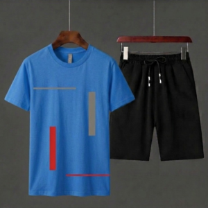 Pack of 2 Tracksuit 1 PCs shirt & 1 PCs short HY Boutique Men's Summer shirt & Shorts Tracksuit Set – Lightweight & Comfortable Casual Wear