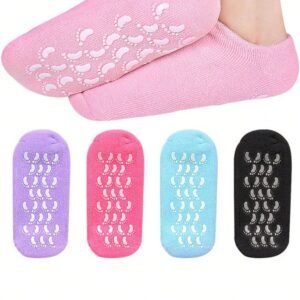 Spa Gel Moisturizing Socks Anti Slip Heel Care Socks For Dry & Cracked Feet – Multi color