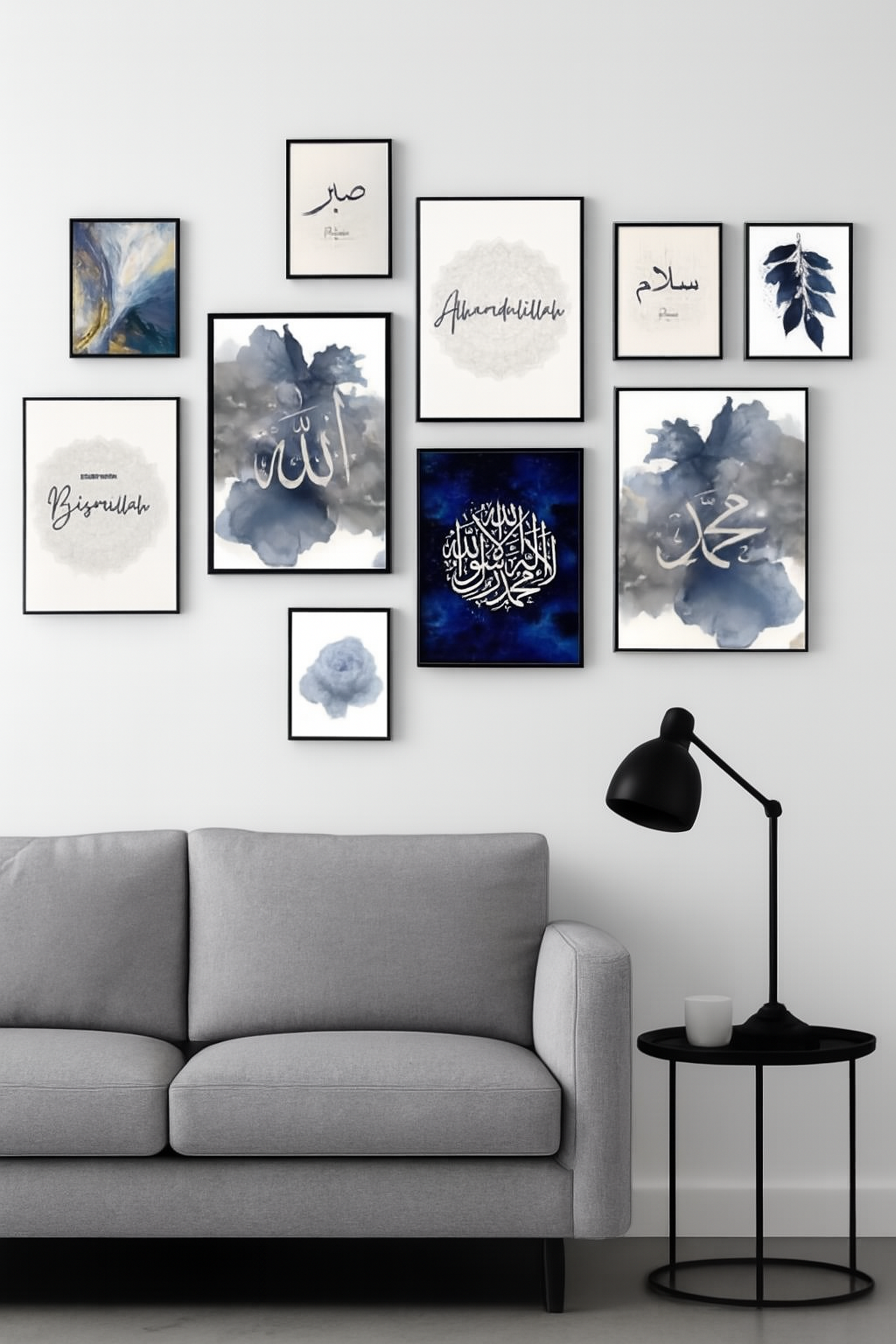 Wooden Photo Frame Set – 10 Pcs, Assorted Sizes for Wall & Table Décor