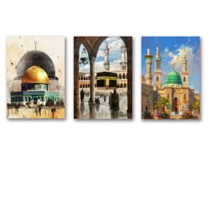 Set of 3 Premium Wall Art Photo Tiles – Modern Home Decor Sets 8x11