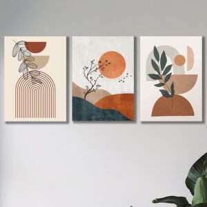 Set of 3 Premium Wall Art Photo Tiles – Modern Home Decor Sets 8x11