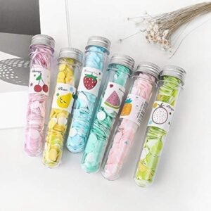 100 PCS Disposable Flower Paper Soap with Portable Tube – Multi-Color Travel Sheets for Hand Washing & Outdoor Use- Random Color