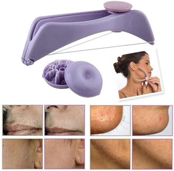 Eyebrow Threading Tool – Modern Plastic Cotton Facial & Body Hair Remover for Women - Random Color - Image 4