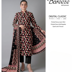 Bareeze Digital Classic 3 Piece Printed Lawn Suit – PR-7610