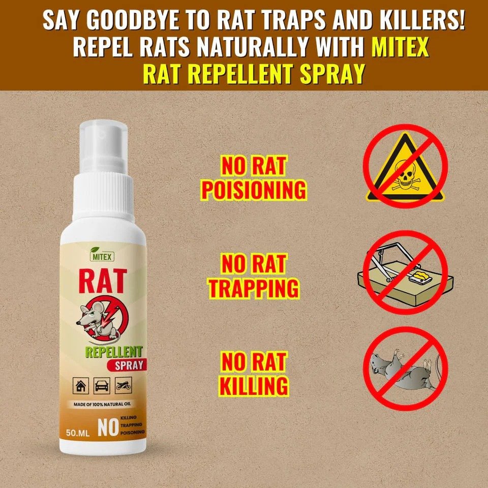 Rat Repellent Spray – Protects Car Wires & Engine, Home & Office Use, Long-Lasting (50ml) - Image 3