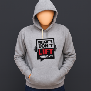 New Summer Collection Full Grey Hoodie Weight Don't Lift Printed For Men And Boys