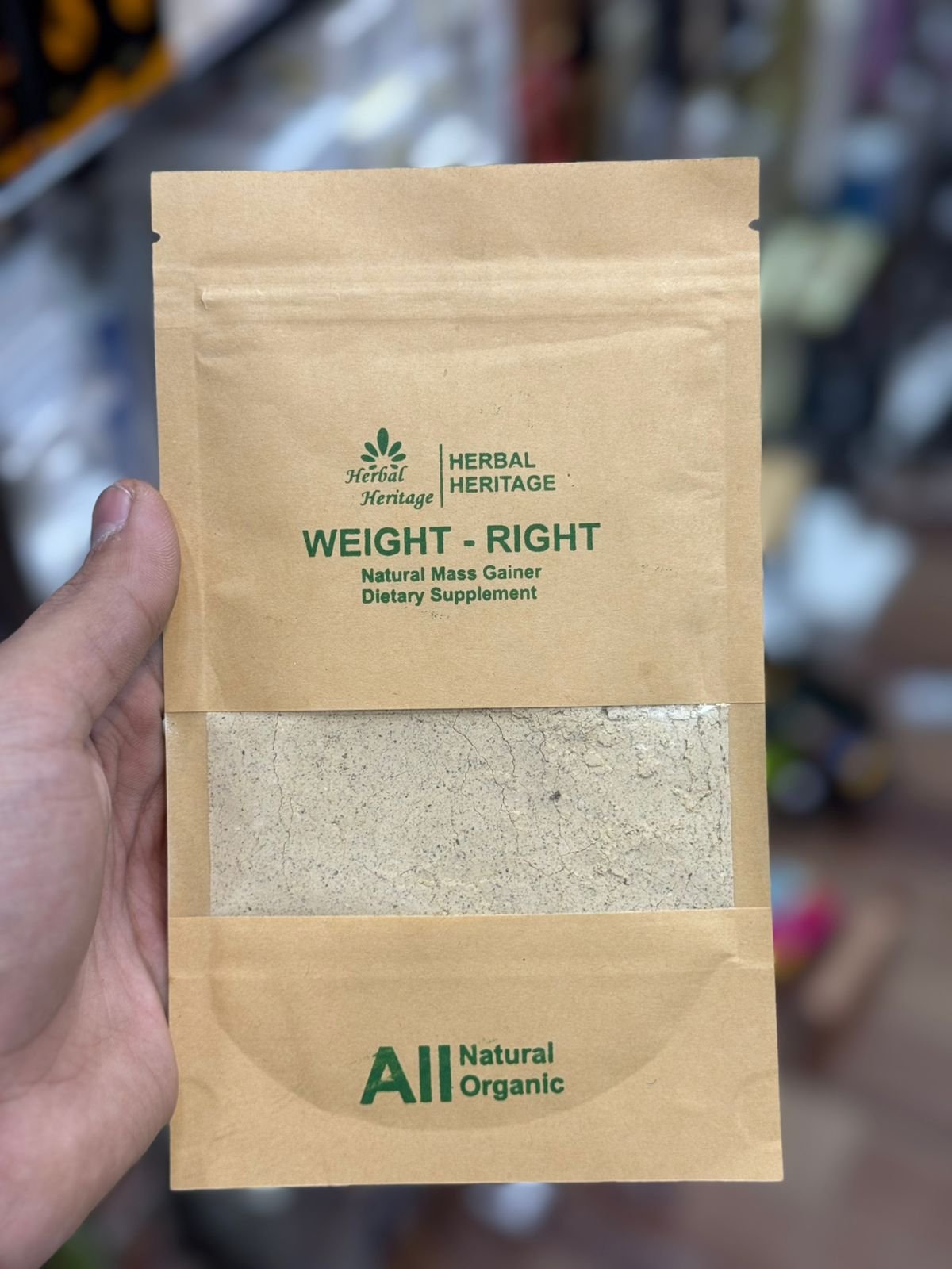 Herbal Heritage WEIGHT-RIGHT Natural Mass Gainer – Organic Dietary Supplement for Healthy Weight Gain (100g) - Image 3