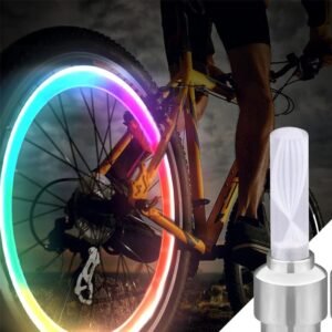 Pack of 2 - Motorbike And Car And Cycle Tire Wheel Motion Sensor LED Lights - Automotive Accessory (Random Color)