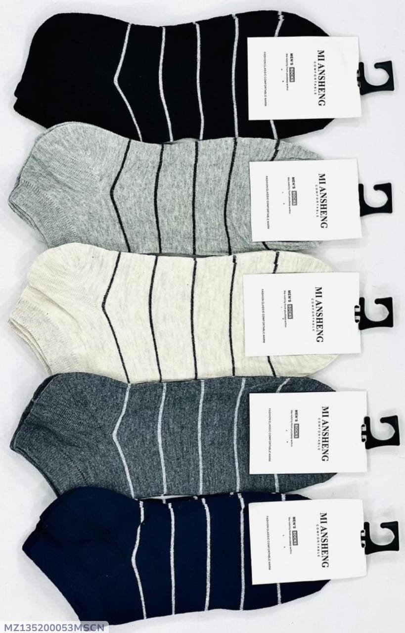 Pack Of 2 Pair Anklet Socks For Men – Soft, Breathable, And Stretchable Low-Cut Socks For Daily Comfort And Style (Random Design) - Image 3
