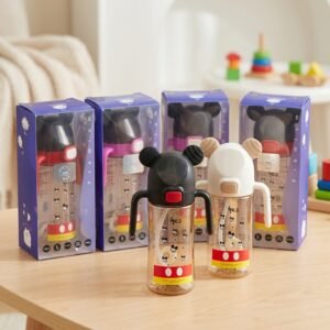 High Quality PPSU Baby Bottle | Wide Neck Feeder with Handle + Straw | BPA Free | Leak Proof
