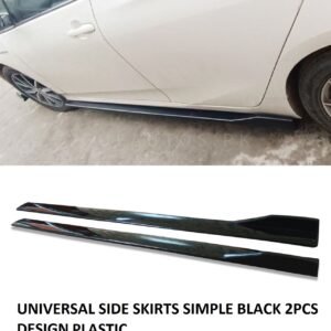 UNIVERSAL SIDE SKIRTS SIMPLE BLACK 2PCS DESIGN PLASTIC