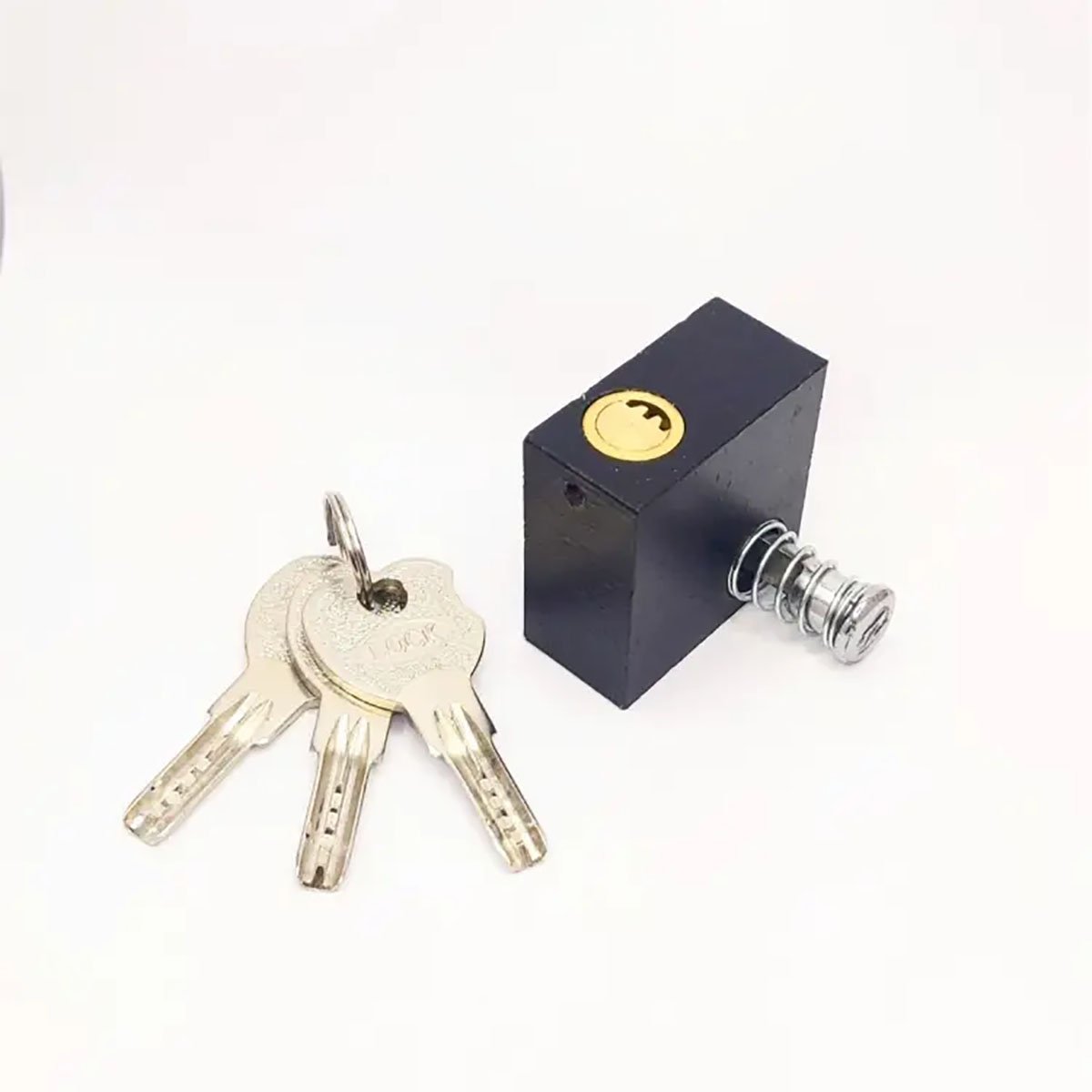 100% Secure Motorcycle Side Lock – No Welding Required – Black L-Key Anti-Theft Handle & Push Lock ( 1Pc ) - Image 2