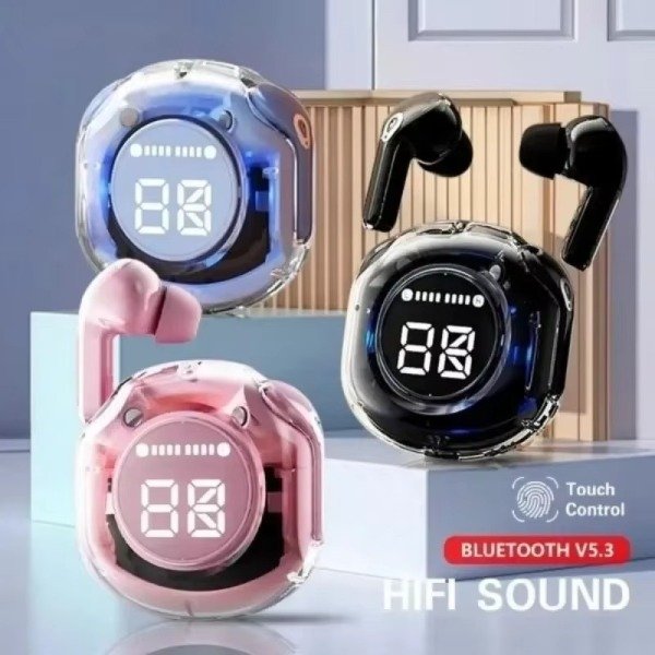 Air 39 Wireless Earbuds | Bluetooth 5.3 | Digital Display | Stereo Sound | Portable Charging Case | Random Color - Image 2