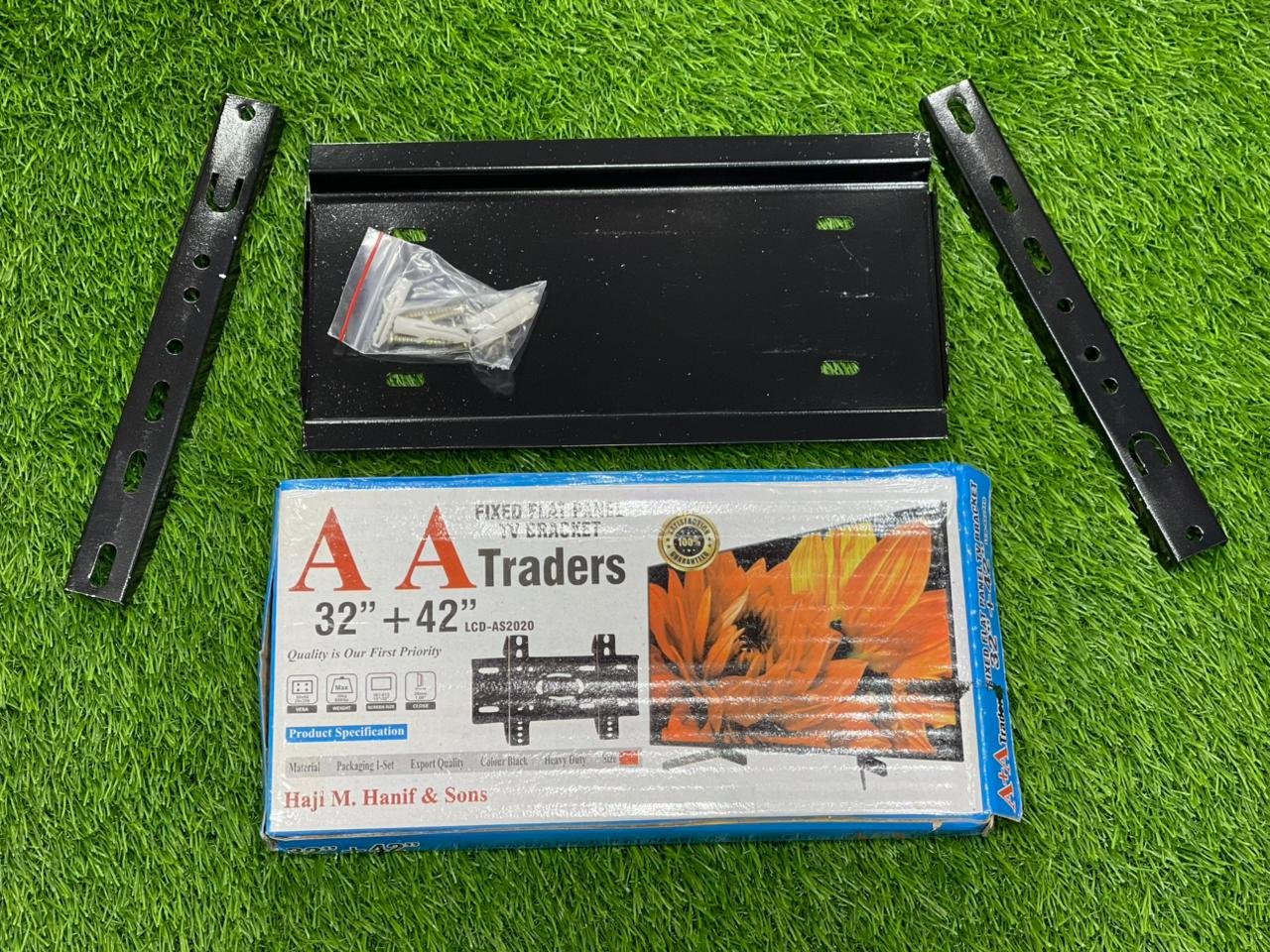 AA Traders Tv Wall Mount Bracket 32 To 42 Inch Heavy Duty Led Lcd Tv Stand With Bubble Level And Complete Fitting Kit - Image 3