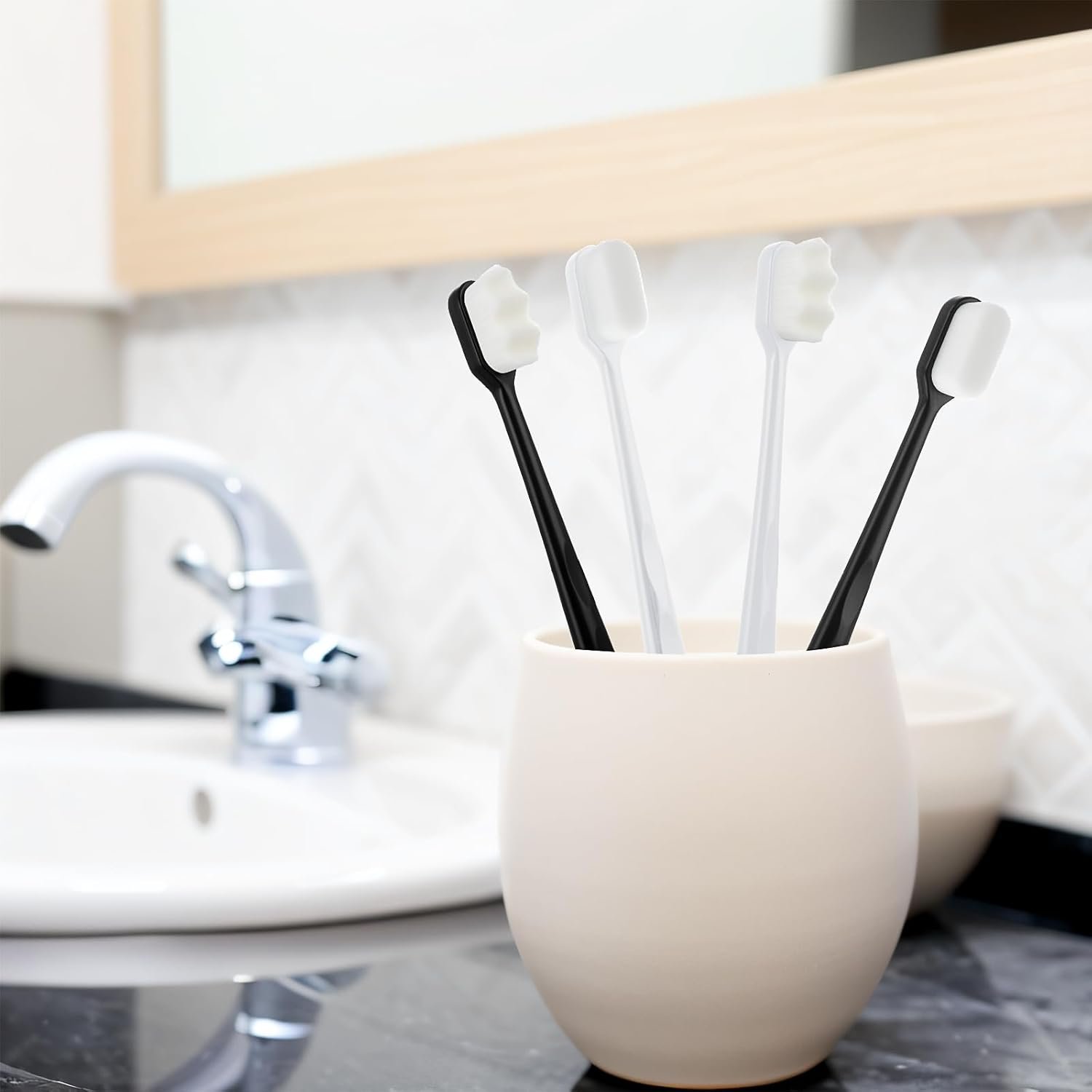 Soft Tooth Brush - Micro Nano Tooth Brush for Sensitive Gums Toothbrush with Extra Soft Floss (Random Color) - Image 3