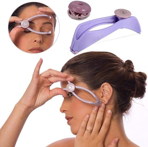 Eyebrow Threading Tool – Modern Plastic Cotton Facial & Body Hair Remover for Women - Random Color - Image 2
