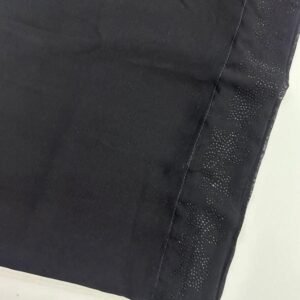 Premium Black Chiffon Dupatta with One Side Stone Work – Elegant Formal Wear for Women – Soft & Lightweight Fabric