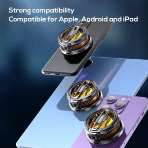 MEMO CX07 Pro Mobile Cooling Fan 25W Semiconductor Phone Cooler – Fast Cooling Gaming Radiator for Android & iPhone ~ Magnetic Support