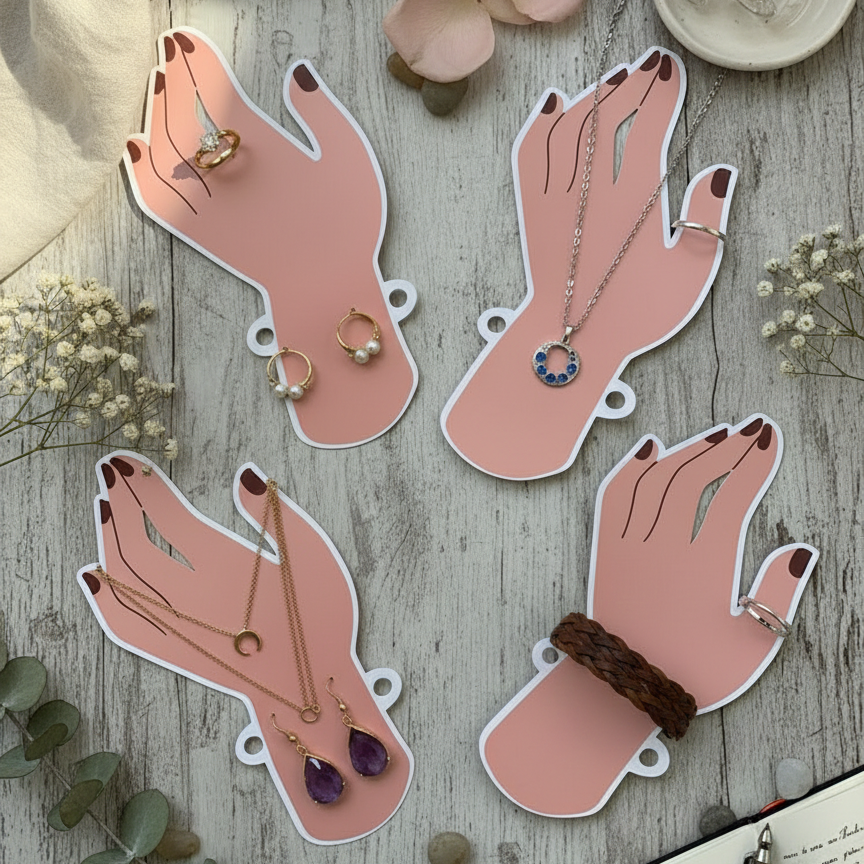 Jewelry Display Cards – Pack of 4 | Elegant & Versatile for Earrings, Necklaces & Bracelets (Without Jewelry) - Image 2