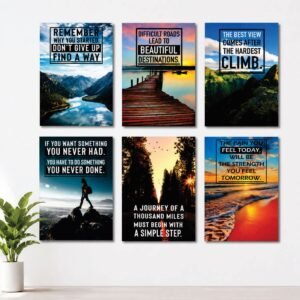 Set of 6 Premium Wall Art Photo Tiles – Modern Home Decor Sets 8x11