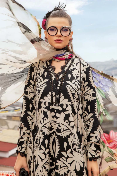 Elegant 3 Piece Embroidered Lawn Suit with Digital Print & Printed Chiffon Dupatta – Unstitched Summer Collection - Image 2