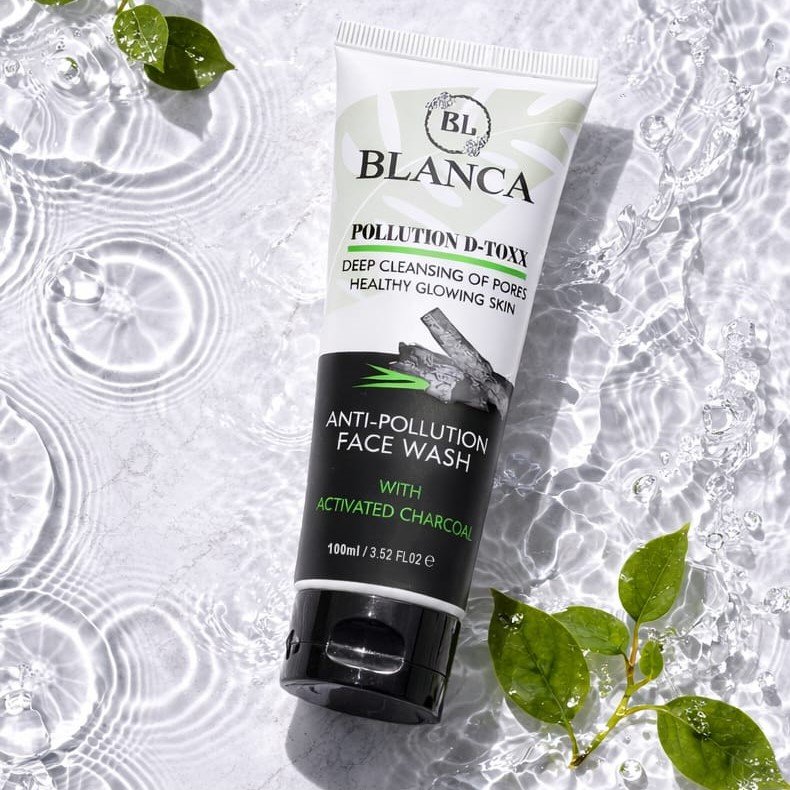 Blanca Pollution Detox Facewash With Charcoal Green Tea And Aloe Vera Deep Cleansing 100ml - Image 2