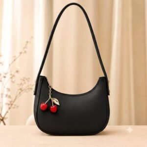 Cherry Charm Shoulder Purse Stylish Compact Durable Fashion Accessory Practical Choice For Daily Use Office College And Casual Outings