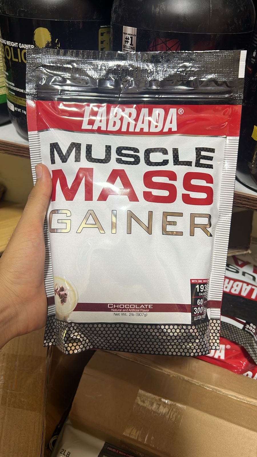 Labrada Muscle Mass Gainer Premium High-Calorie Shake – 2 LBS (907g) - Image 3