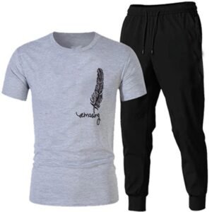 Black Trendy Markhor Printed Track Suit for Men & Boys | Soft & Comfortable Summer Wear | Lightweight Breathable Fabric