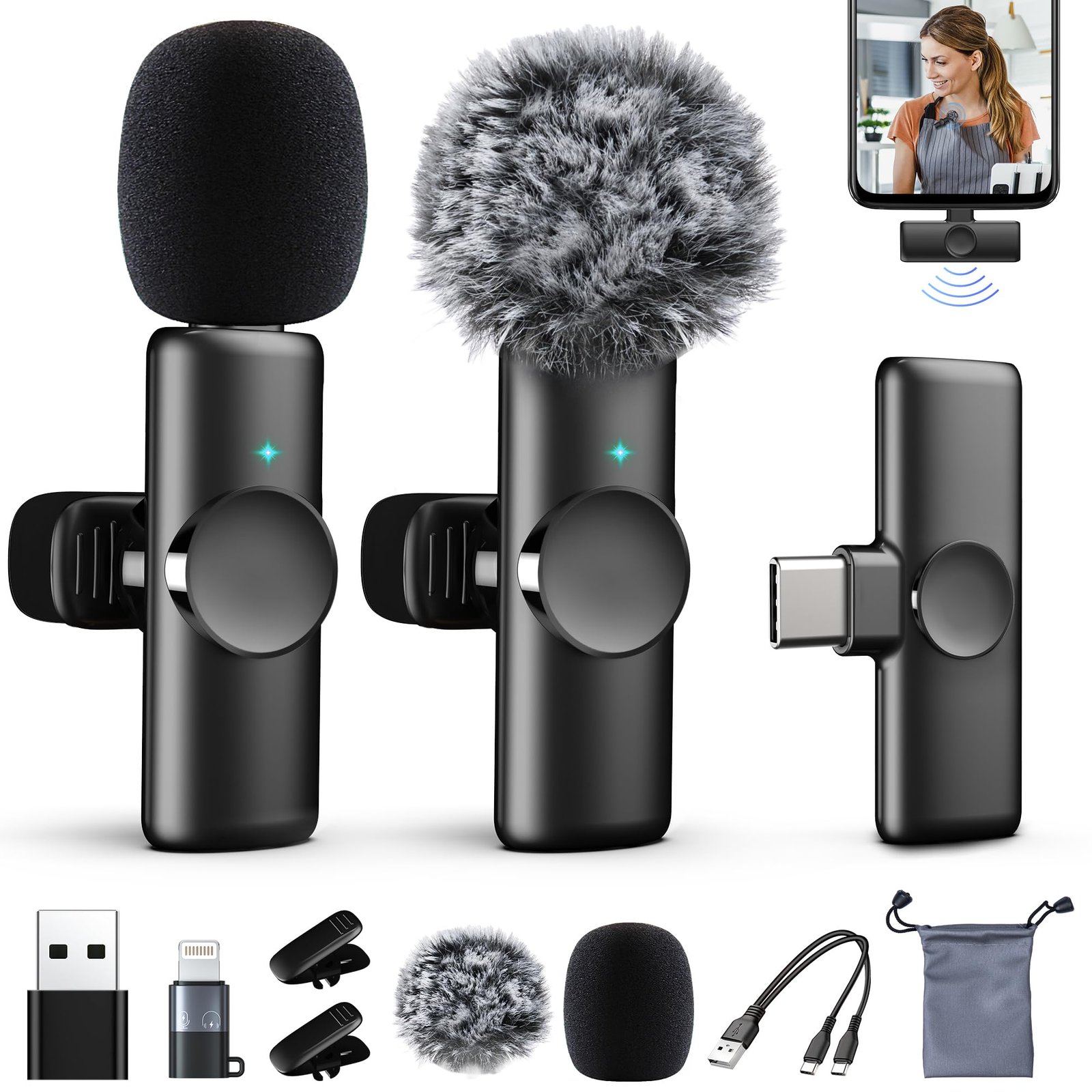 2in one BOYA Model: BY-MW13 Type: Wireless Live Microphone - Image 2