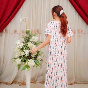 Honey Drift 3 Piece Nightwear Set – Free Size Soft Jersey Interlock Nighty with Panty & Poni