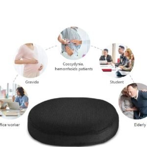 Orthopedic Memory Foam Donut Ring Seat Cushion – Coccyx & Tailbone Pain Relief Chair Cushion for Office Chair, Car Seat, Wheelchair, Pregnancy & Hemorrhoid Support