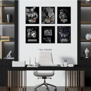 Decoration home decoration item 6 pcs iSLAMIC fRAME board wall decor photo on wall PHOTO TILE canvas art decor for home easy set up with both side tape