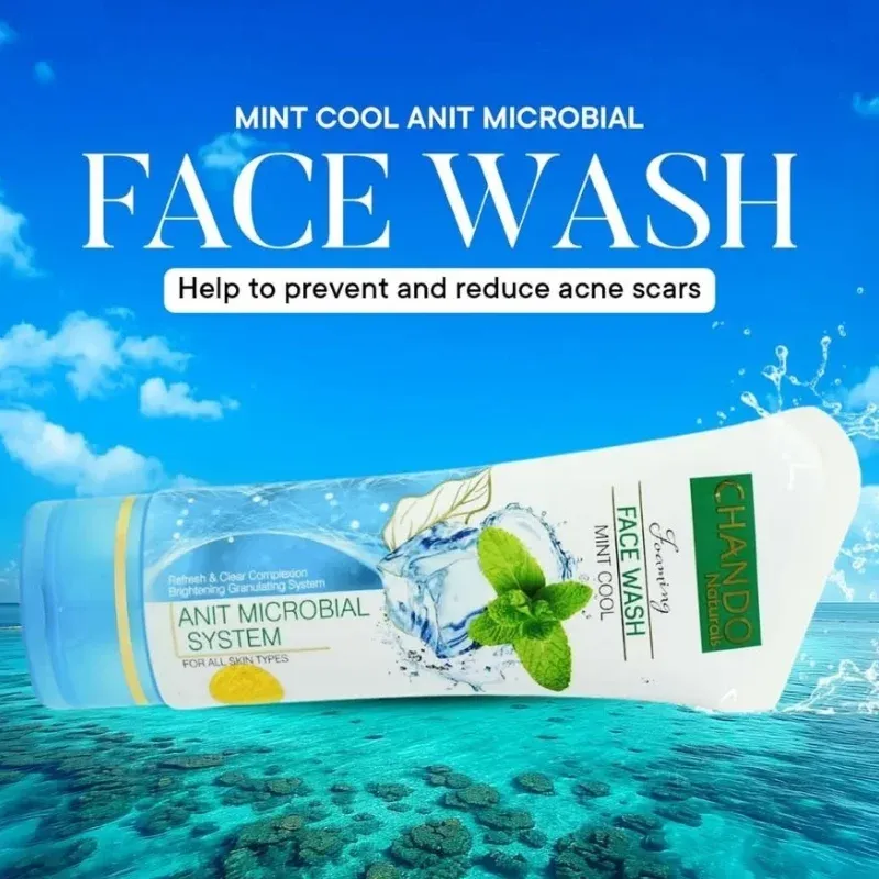 CHANDO Naturals Foaming Face Wash Mint Cool – Anti-Microbial Daily Cleanser for Oily & Acne-Prone Skin (100ml) - Image 4