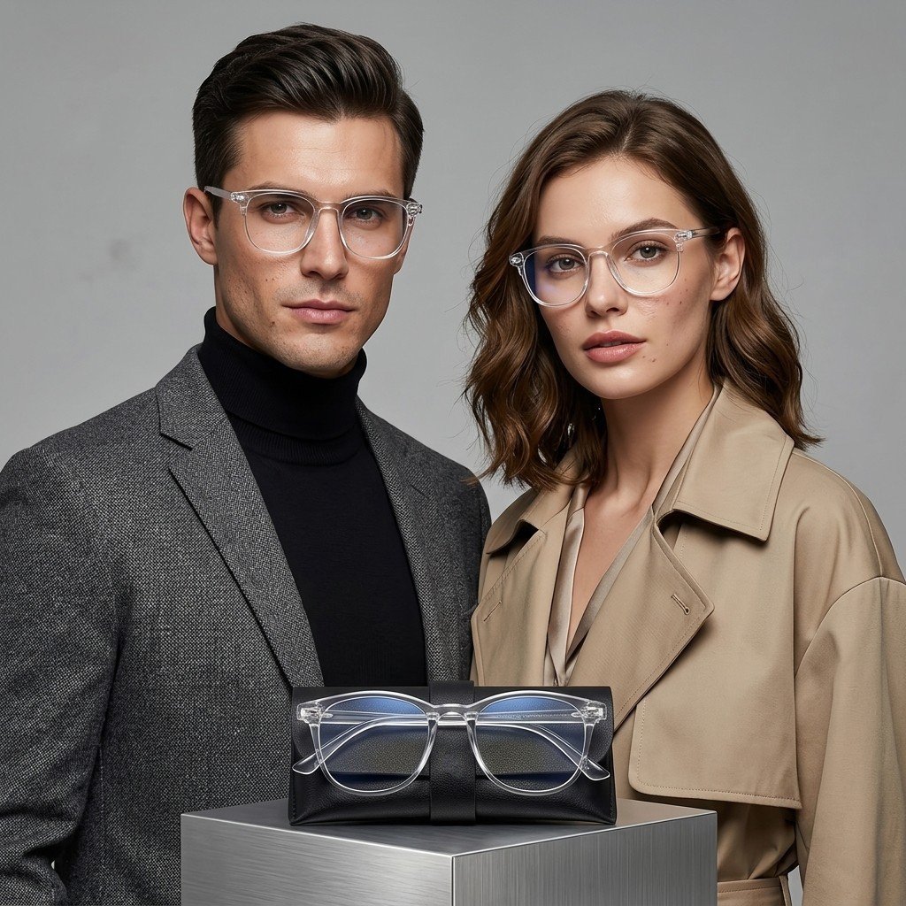 Transparent UV400 Blue Light Blocking Glasses for Men & Women | Clear Lens Computer & Mobile Eyewear | Stylish Unisex Frame with Protective Glasses Box - Image 5