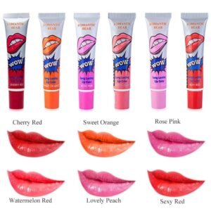 6 Pcs Peel Off Wow Lipstick Lip Gloss - Cosmetic Product Designed For Lip Care And Daily Makeup Routine