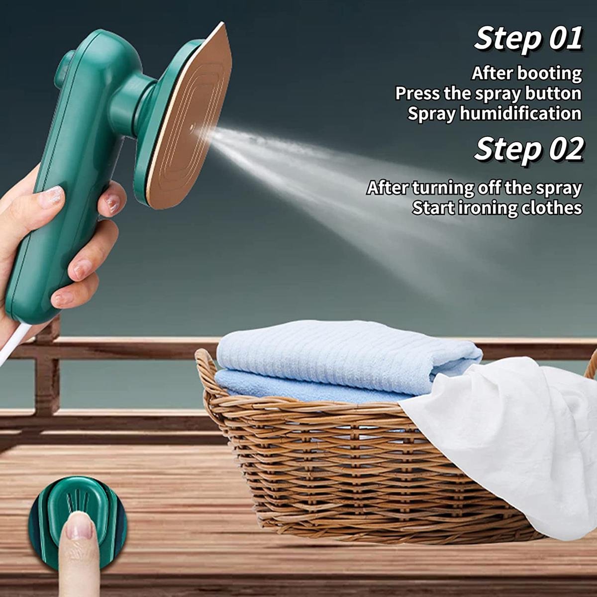 Portable Steam Iron | Professional Travelling Iron With Box | Steam Iron With Spray - Image 4