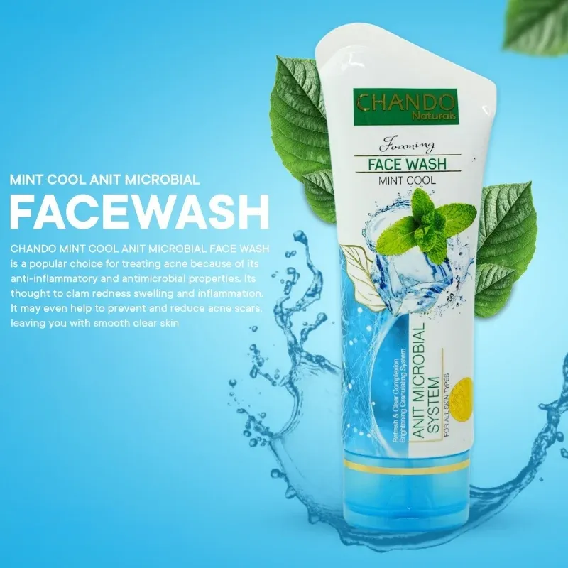 CHANDO Naturals Foaming Face Wash Mint Cool – Anti-Microbial Daily Cleanser for Oily & Acne-Prone Skin (100ml) - Image 3