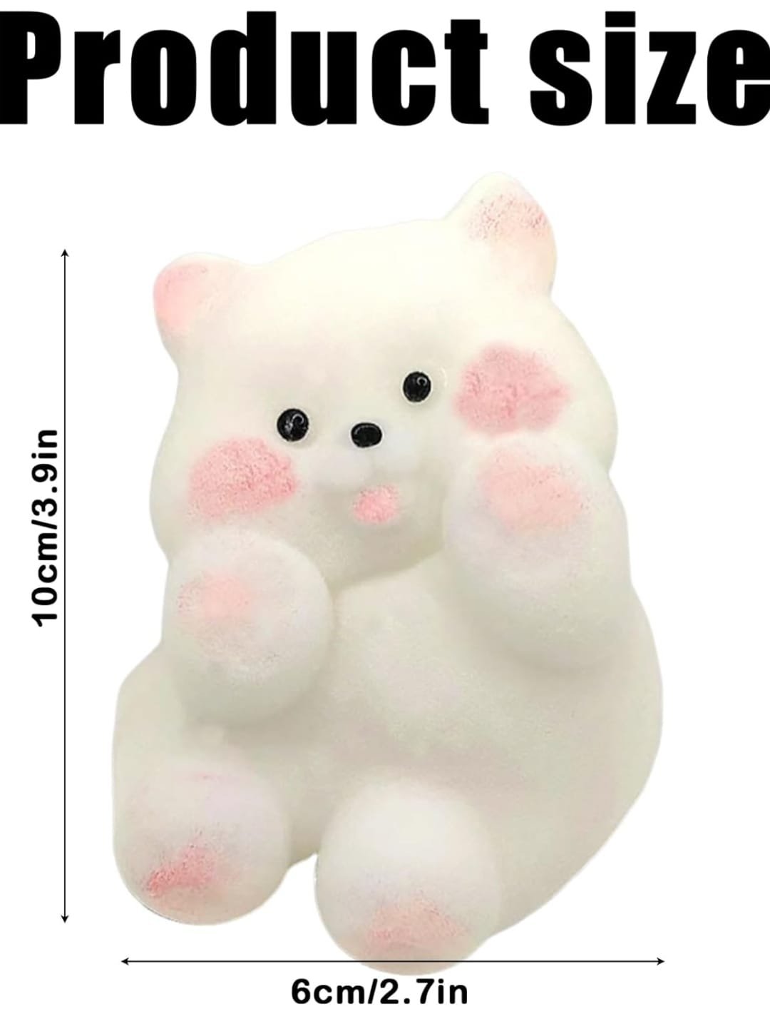 Squishy Stress Relief Funny Novelty Cute Animals Stress Relieving Fidget for Boys Girls Birthday Party Gifts Anxiety&Relaxation for Kids Teenage (White) - Image 5