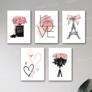 Set of 5 Premium Wall Art Photo Tiles – Modern Home Decor Sets 8x11