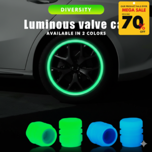 Luminous Valve Motorcycle Bicycle Bike Car Wheel Tyre Hub Cap Fluorescent Night Glowing Luminous Valve Stem Caps Decor ( Random Color )