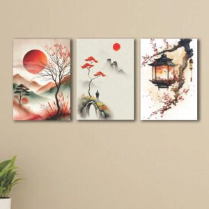 3pcs nature sticky phototile wall frames for home decor 8x11
