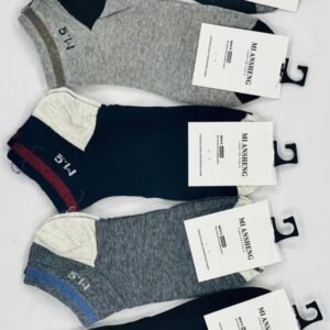 Pack Of 2 Pair Anklet Socks For Men – Soft, Breathable, And Stretchable Low-Cut Socks For Daily Comfort And Style (Random Design)