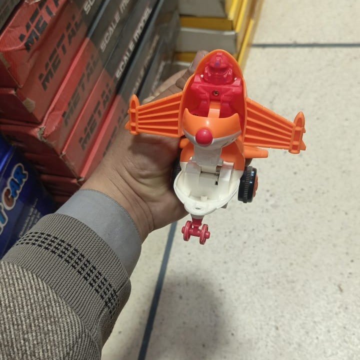 Transforming Aeroplane Friction Toy For Kids With Quick Character Change High Quality Abs Material And Fun Play (Random Color) - Image 5
