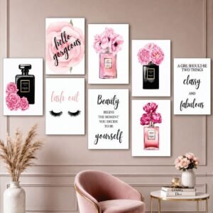 Set of 8 Premium Wall Art Photo Tiles – Modern Home Decor Sets 8x11