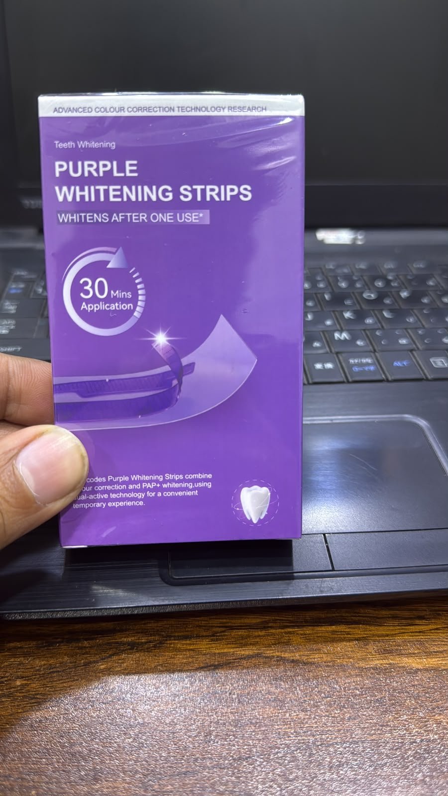 Purple Instant Teeth Whitening Strips – Fast Teeth Whitening Treatment, Color Correcting Technology, 30-Minute Application, - Image 4